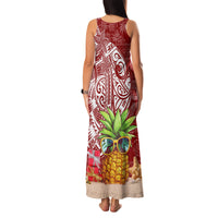 Mele Kalikimaka Hawaii Christmas Family Matching Tank Maxi Dress and Hawaiian Shirt Pineapple Party - Wonder Print Shop