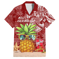 Mele Kalikimaka Hawaii Christmas Hawaiian Shirt Pineapple Party - Wonder Print Shop