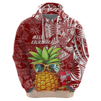 Mele Kalikimaka Hawaii Christmas Hoodie Pineapple Party - Wonder Print Shop