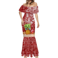 Mele Kalikimaka Hawaii Christmas Mermaid Dress Pineapple Party - Wonder Print Shop