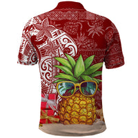 Mele Kalikimaka Hawaii Christmas Polo Shirt Pineapple Party - Wonder Print Shop