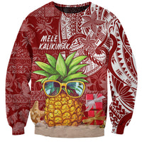 Mele Kalikimaka Hawaii Christmas Sweatshirt Pineapple Party - Wonder Print Shop