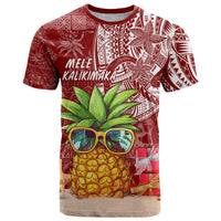 Mele Kalikimaka Hawaii Christmas T Shirt Pineapple Party - Wonder Print Shop