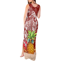 Mele Kalikimaka Hawaii Christmas Tank Maxi Dress Pineapple Party - Wonder Print Shop