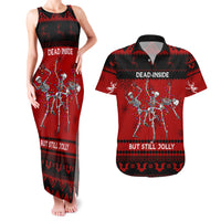 Christmas Couples Matching Tank Maxi Dress and Hawaiian Shirt Jolly Skull Merry Creepmas LT7 - Wonder Print Shop