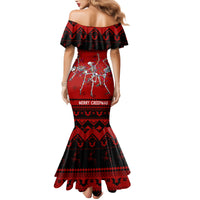 Christmas Family Matching Mermaid Dress and Hawaiian Shirt Jolly Skull Merry Creepmas LT7 - Wonder Print Shop