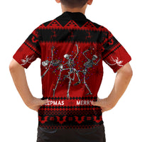 Christmas Family Matching Off Shoulder Short Dress and Hawaiian Shirt Jolly Skull Merry Creepmas LT7 - Wonder Print Shop