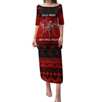 Christmas Family Matching Puletasi Dress and Hawaiian Shirt Jolly Skull Merry Creepmas - Wonder Print Shop