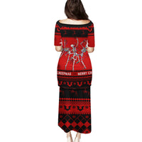 Christmas Family Matching Puletasi Dress and Hawaiian Shirt Jolly Skull Merry Creepmas - Wonder Print Shop