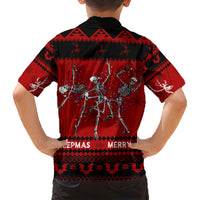 Christmas Family Matching Short Sleeve Bodycon Dress and Hawaiian Shirt Jolly Skull Merry Creepmas - Wonder Print Shop
