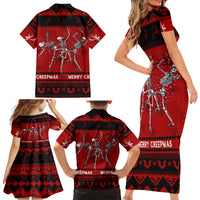 Christmas Family Matching Short Sleeve Bodycon Dress and Hawaiian Shirt Jolly Skull Merry Creepmas - Wonder Print Shop