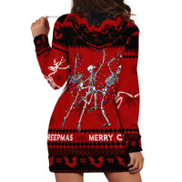 Christmas Hoodie Dress Jolly Skull Merry Creepmas - Wonder Print Shop