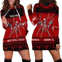 Christmas Hoodie Dress Jolly Skull Merry Creepmas - Wonder Print Shop