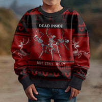 Wonder Print Christmas Kid Ugly Christmas Sweater Jolly Skull Merry Creepmas - Wonder Print Shop