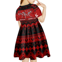 Christmas Kid Short Sleeve Dress Jolly Skull Merry Creepmas - Wonder Print Shop
