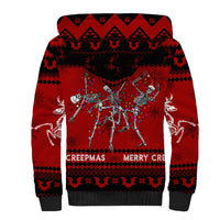 Christmas Sherpa Hoodie Jolly Skull Merry Creepmas - Wonder Print Shop