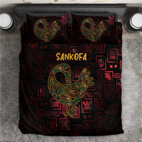 Africa Adinkra Symbol Bedding Set Sankofa Bird - Cosmic Red LT7 - Wonder Print Shop