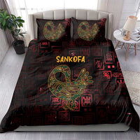 Africa Adinkra Symbol Bedding Set Sankofa Bird - Cosmic Red LT7 - Wonder Print Shop