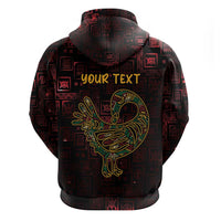 Africa Adinkra Symbol Hoodie Sankofa Bird - Cosmic Red - Wonder Print Shop