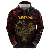 Africa Adinkra Symbol Hoodie Sankofa Bird - Cosmic Red - Wonder Print Shop