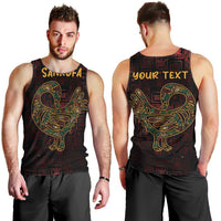 Africa Adinkra Symbol Men Tank Top Sankofa Bird - Cosmic Red - Wonder Print Shop
