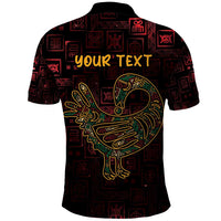 Africa Adinkra Symbol Polo Shirt Sankofa Bird - Cosmic Red - Wonder Print Shop