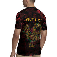Africa Adinkra Symbol Rugby Jersey Sankofa Bird - Cosmic Red - Wonder Print Shop