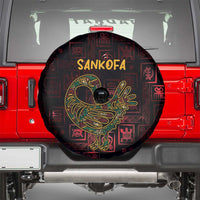 Africa Adinkra Symbol Spare Tire Cover Sankofa Bird - Cosmic Red - Wonder Print Shop