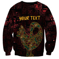 Africa Adinkra Symbol Sweatshirt Sankofa Bird - Cosmic Red - Wonder Print Shop