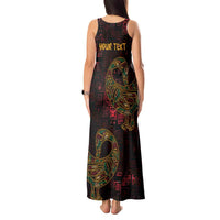 Africa Adinkra Symbol Tank Maxi Dress Sankofa Bird - Cosmic Red - Wonder Print Shop