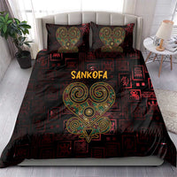 Africa Adinkra Symbol Bedding Set Sankofa Heart - Cosmic Red LT7 - Wonder Print Shop