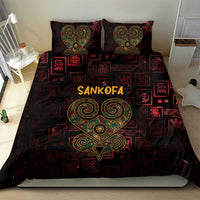 Africa Adinkra Symbol Bedding Set Sankofa Heart - Cosmic Red LT7 - Wonder Print Shop