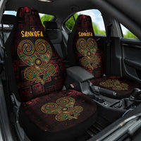 Africa Adinkra Symbol Car Seat Cover Sankofa Heart - Cosmic Red LT7 - Wonder Print Shop