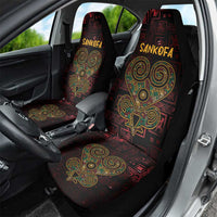 Africa Adinkra Symbol Car Seat Cover Sankofa Heart - Cosmic Red LT7 - Wonder Print Shop
