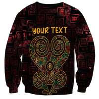 Africa Adinkra Symbol Sweatshirt Sankofa Heart - Cosmic Red - Wonder Print Shop