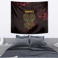 Africa Adinkra Symbol Tapestry Sankofa Heart - Cosmic Red - Wonder Print Shop