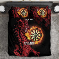 Wales Darts Personalised Bedding Set Red Dragon Cymru Am Byth