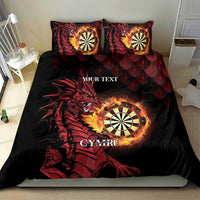 Wales Darts Personalised Bedding Set Red Dragon Cymru Am Byth