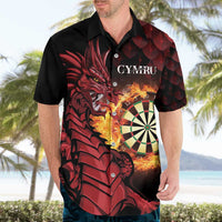 Wales Darts Personalised Hawaiian Shirt Red Dragon Cymru Am Byth