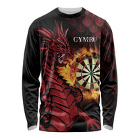 Wales Darts Personalised Long Sleeve Shirt Red Dragon Cymru Am Byth
