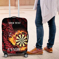 Wales Darts Personalised Luggage Cover Red Dragon Cymru Am Byth