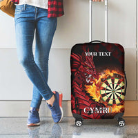 Wales Darts Personalised Luggage Cover Red Dragon Cymru Am Byth
