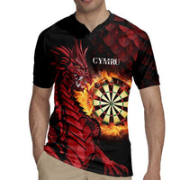 Wales Darts Personalised Rugby Jersey Red Dragon Cymru Am Byth - Wonder Print Shop