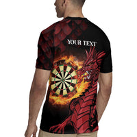 Wales Darts Personalised Rugby Jersey Red Dragon Cymru Am Byth - Wonder Print Shop