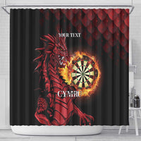 Wales Darts Personalised Shower Curtain Red Dragon Cymru Am Byth - Wonder Print Shop