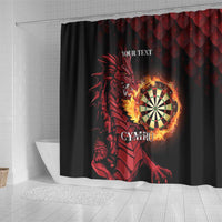 Wales Darts Personalised Shower Curtain Red Dragon Cymru Am Byth - Wonder Print Shop