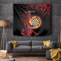 Wales Darts Personalised Tapestry Red Dragon Cymru Am Byth - Wonder Print Shop
