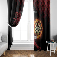 Wales Darts Personalised Window Curtain Red Dragon Cymru Am Byth - Wonder Print Shop