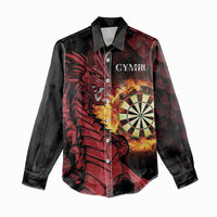 Wales Darts Personalised Women Casual Shirt Red Dragon Cymru Am Byth - Wonder Print Shop