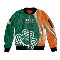 Éire Rugby Celtic Shamrock Sleeve Zip Bomber Jacket Ireland's Call - Wonder Print Shop